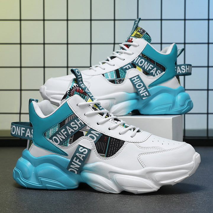 Unisex modische Plateau‑Chunky‑Sneaker mit grafischem Print, verstärkter Fersenlasche und dämpfender Hohlkammersohle – Norré