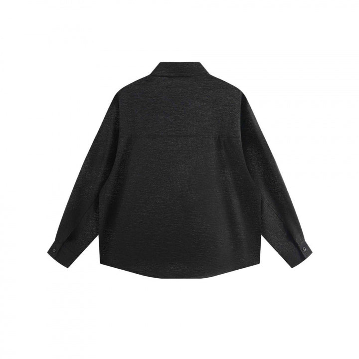 Damen Oversize-Texturiertes Hemd mit verdeckter Knopfleiste und kastiger Silhouette Echo Archiv