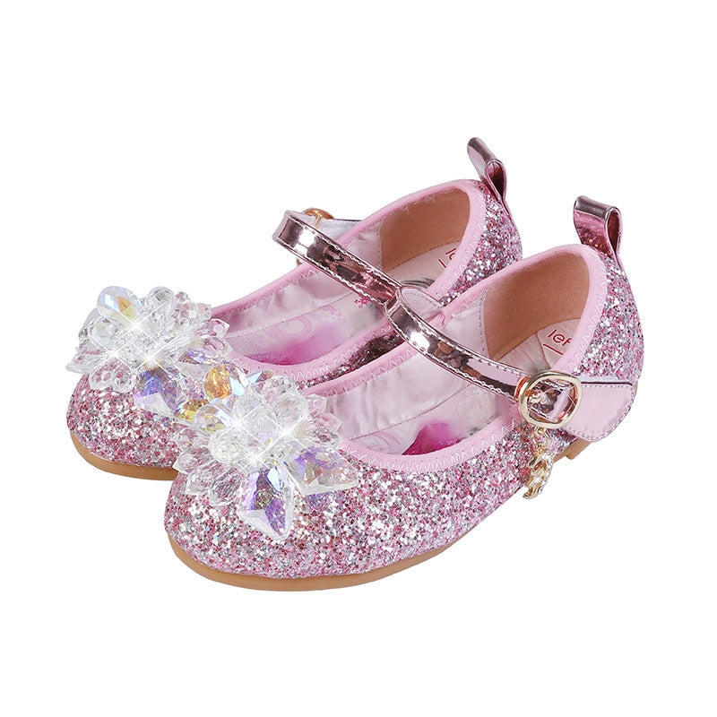 Mädchen Glitzernde Ballerina-Sandalen mit Blumenapplikationen Echo Archiv