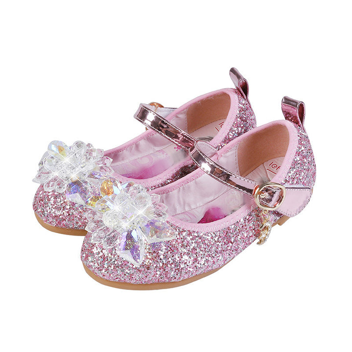 Mädchen Glitzernde Ballerina-Sandalen mit Blumenapplikationen Echo Archiv