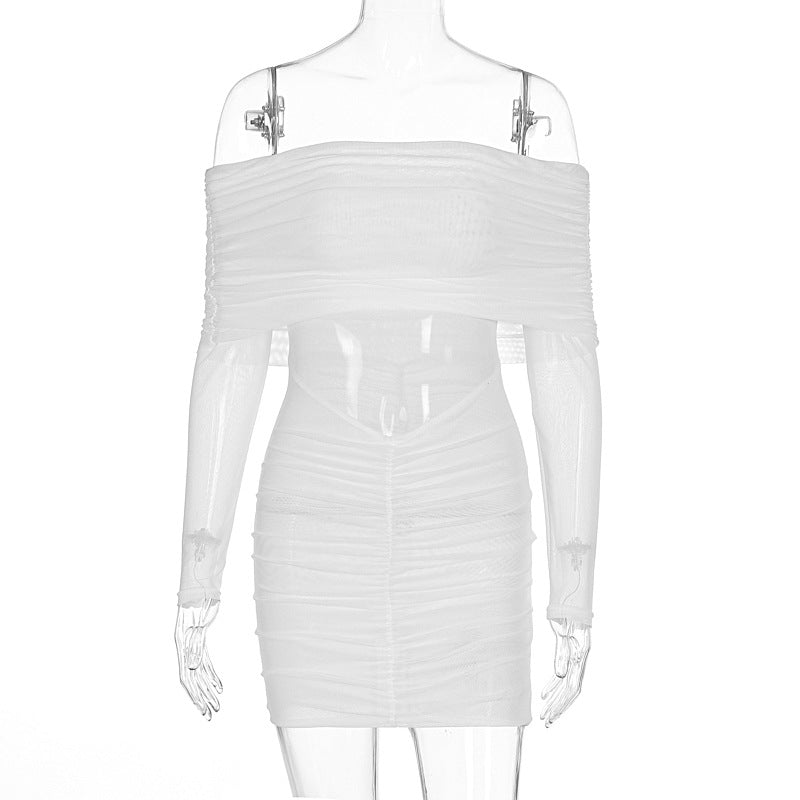 Damen figurbetontes Kleid mit verspieltem Rüschendetail Echo Archiv