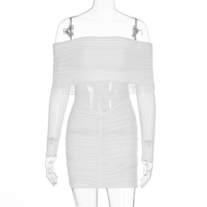 Damen figurbetontes Kleid mit verspieltem Rüschendetail Echo Archiv