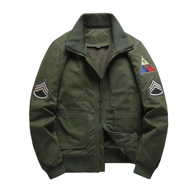 Herren Piloten-Blouson mit Sherpa‑Futter und auffälligen Aufnäher‑Details Echo Archiv