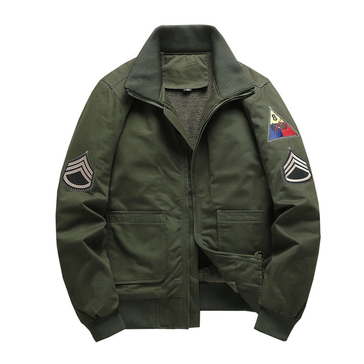 Herren Piloten-Blouson mit Sherpa‑Futter und auffälligen Aufnäher‑Details Echo Archiv