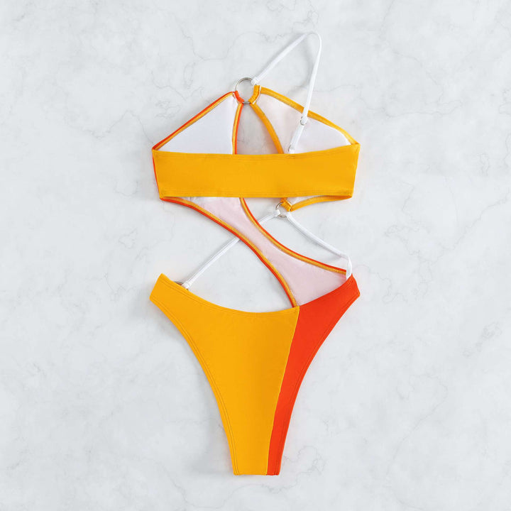 Damen Einteiliger Badeanzug mit innovativem Cut-Out und modischen Ringdetails Echo Archiv