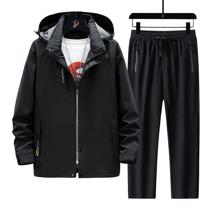 Herren Wetterfeste Outdoorjacke und Sporthose Echo Archiv