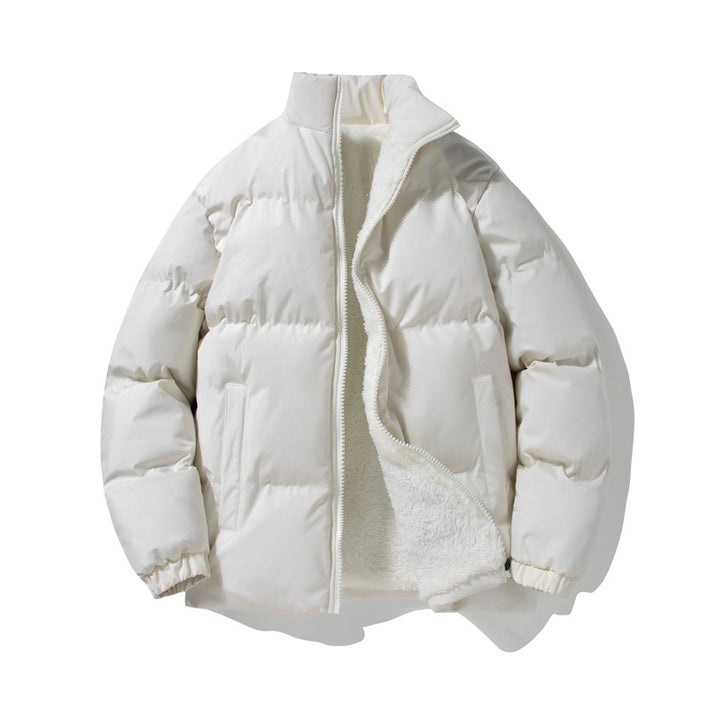 Herren Wattierte Oversize-Steppjacke mit Teddyfutter und hohem Stehkragen Echoarchiv