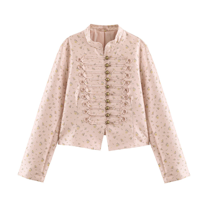 Damen Kurzjacke mit Mandarinkragen und dekorativen Knebelverschlüssen Echo Archiv