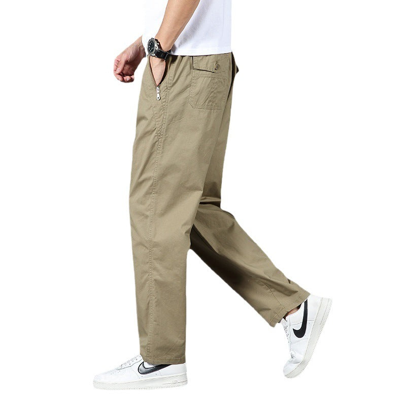 Herren Weite Relaxed-Chinohose mit geradem Bein & elastischem Komfortbund Echoarchiv