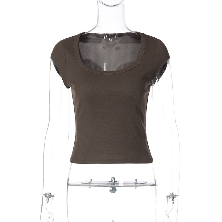 Damen figurbetontes Kurzarm-Top Echo Archiv