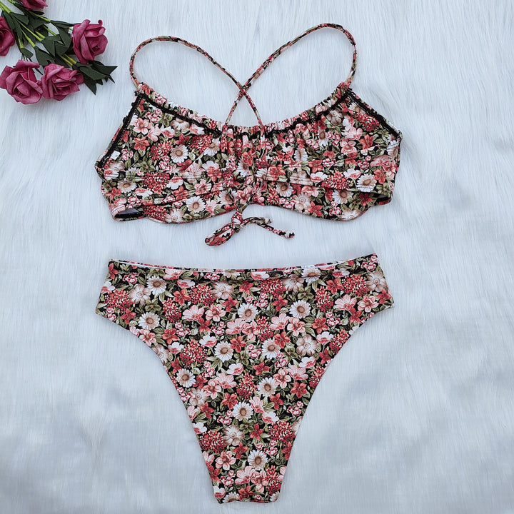 Damen Floral Bikini-Set mit verspieltem Design Echo Archiv