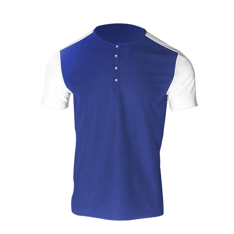 Herren nan kurzärmeliges Henleyshirt mit mittellanger Knopfleiste und Raglanärmeln Echo Archiv