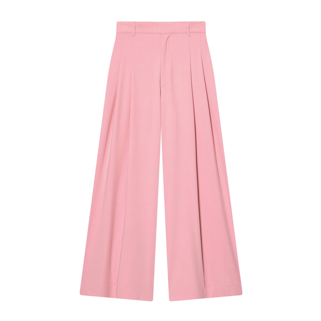 Damen hochtaillierte weite Bundfalten-Hose mit weitem Bein und Bügelfalte – Avélisse