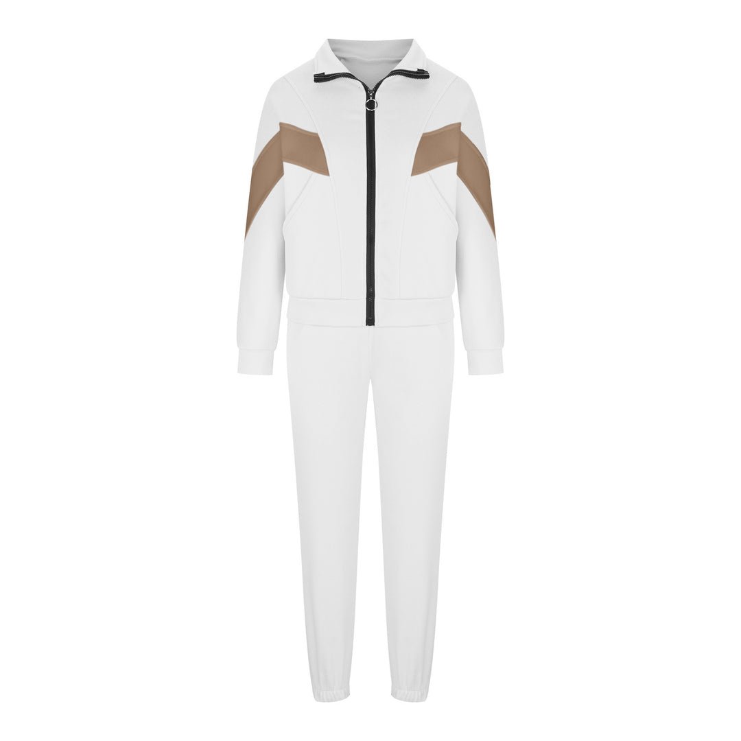 Damen nan athletisches Trainingsset mit Ring-Zipper, eingesetzten Taschen und kontrastierenden Arm-Panels Echo Archiv