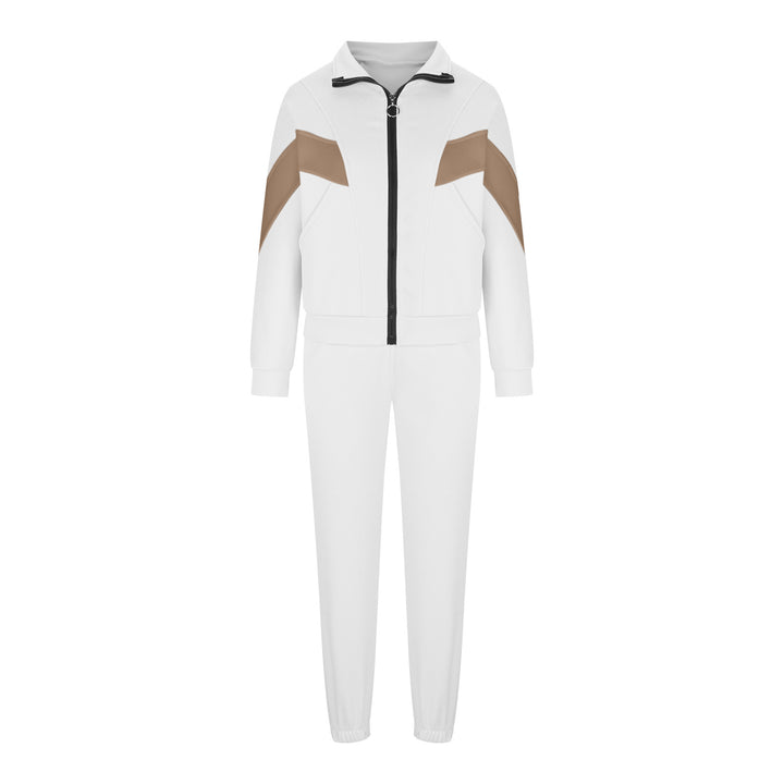Damen nan athletisches Trainingsset mit Ring-Zipper, eingesetzten Taschen und kontrastierenden Arm-Panels Echo Archiv