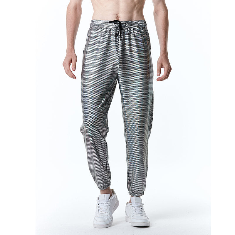 Herren futuristische Mesh-Hose im angesagten Metallic-Look Echoarchiv