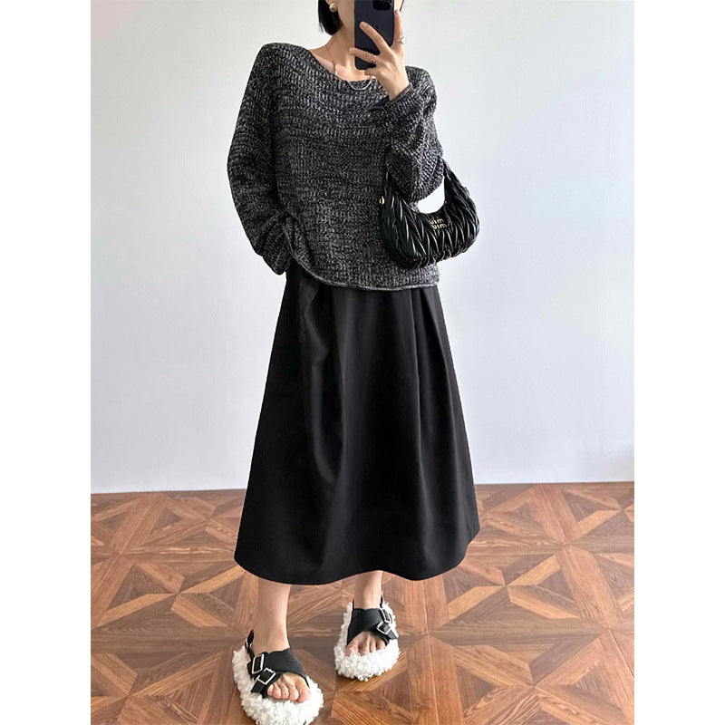 Damen Elegante und lässige Midi-Bluse mit Knopfdetail Echoarchiv