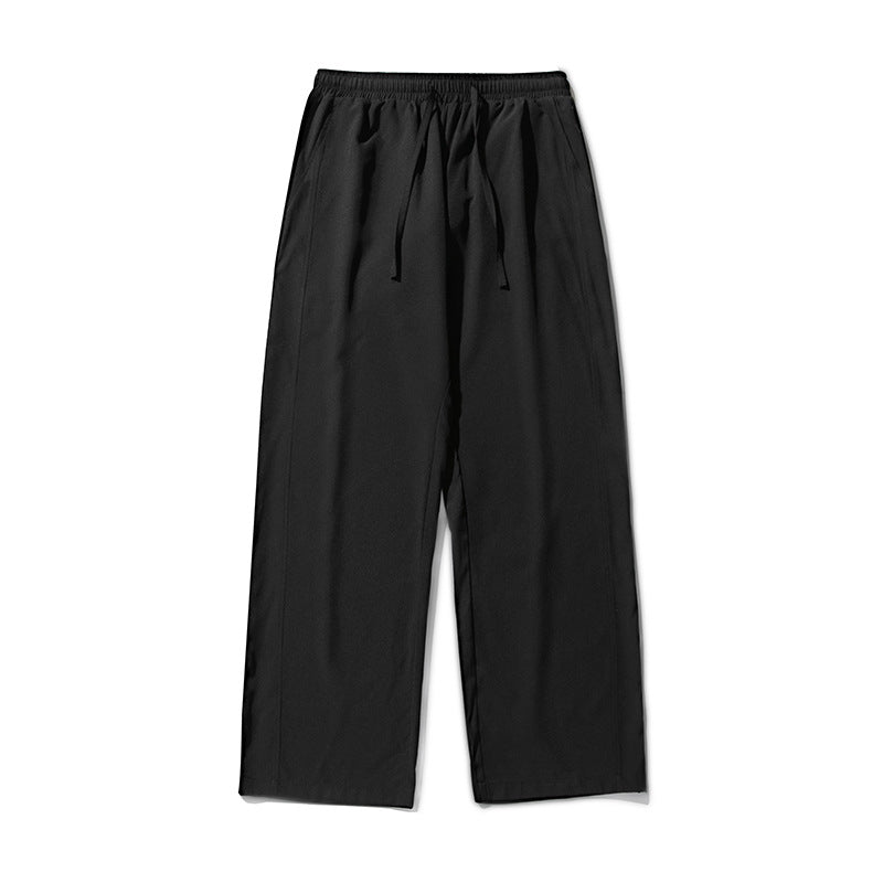 Unisex Locker geschnittene Palazzo‑Freizeithose aus leichtem Twill mit elastischem Bund und Kordelzug Echo Archiv