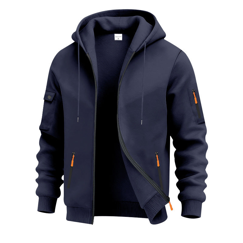 Herren funktionale Kapuzenjacke mit technischen Taschen Echoarchiv