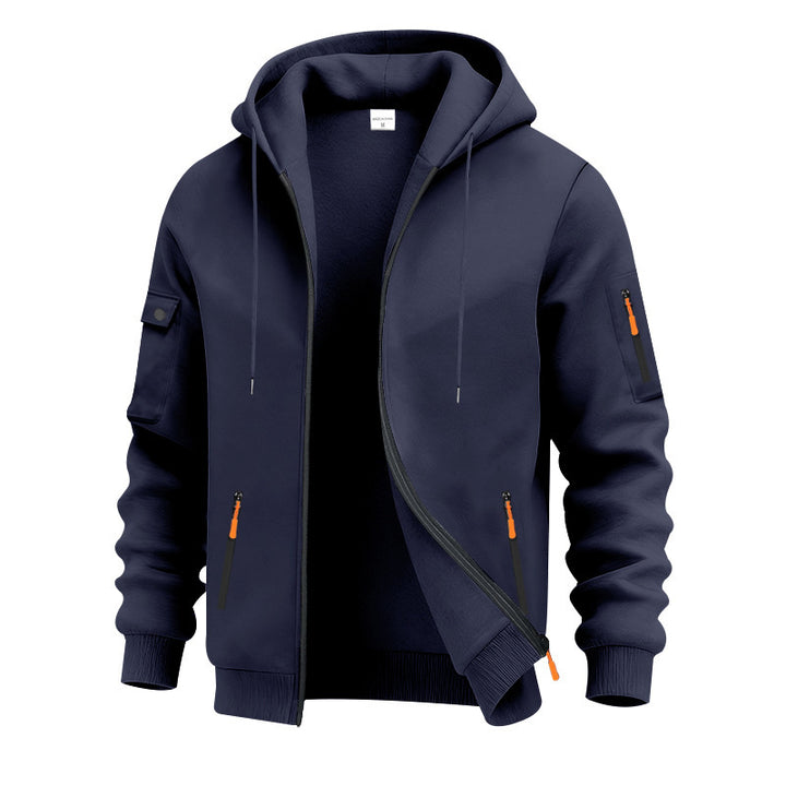 Herren funktionale Kapuzenjacke mit technischen Taschen Echoarchiv