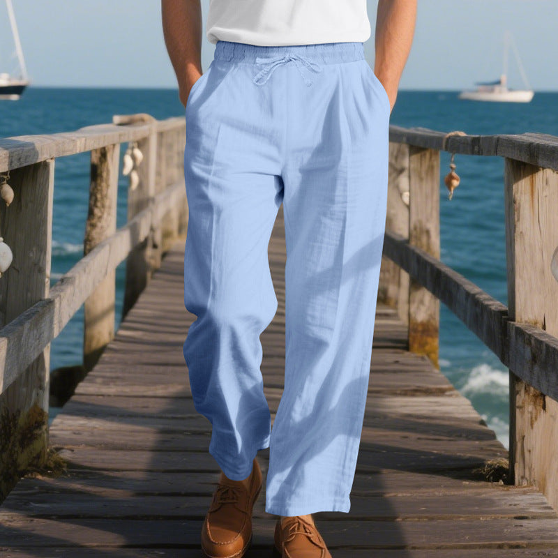 Herren lockere Strandhose mit elastischem Bund und praktischen Seitentaschen Echoarchiv