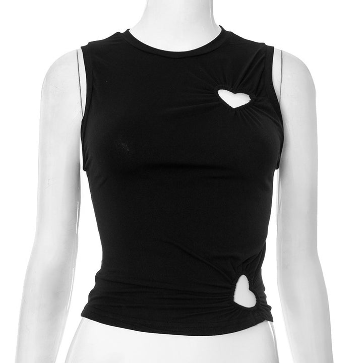 Damen modisches Trägershirt mit herzförmigem Cut-out und figurformendem Schnitt Echo Archiv