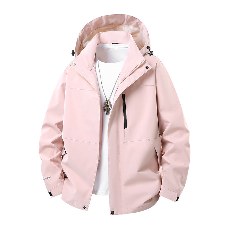 Herren Technische Softshell‑Regenjacke mit verschweißten Nähten, verstellbarer Kapuze und wasserabweisenden Reißverschlüssen Echo Archiv