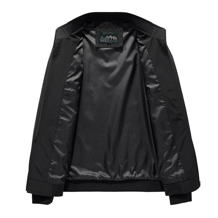 Herren Leichter Softshell-Bomber mit reflektierenden Ärmeldetails und hohem Stehkragen Echoarchiv
