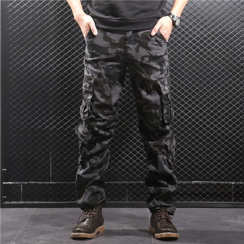 Herren Cargo-Hose mit multifunktionalen Taschen und modischem Camouflage-Design Echoarchiv