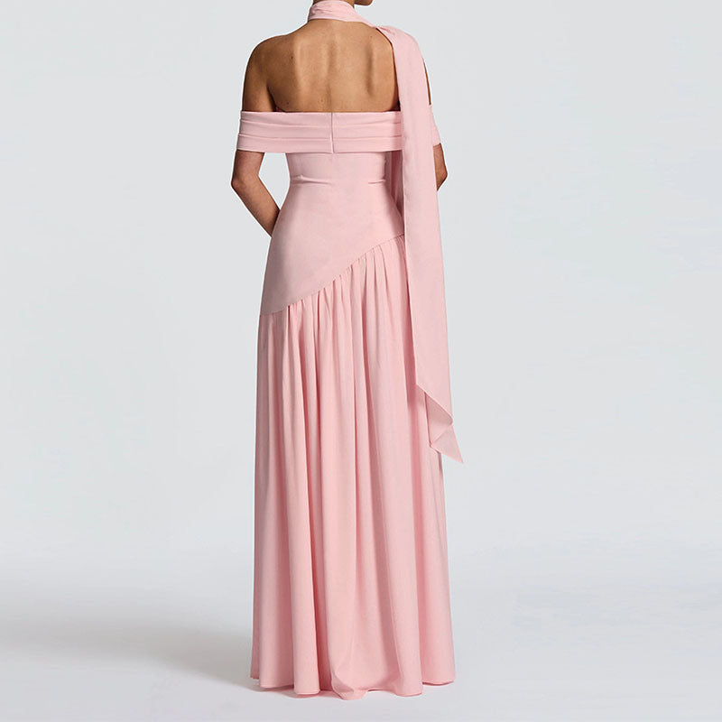 Damen Off-Shoulder Maxikleid mit hohem Schlitz Echo Archiv