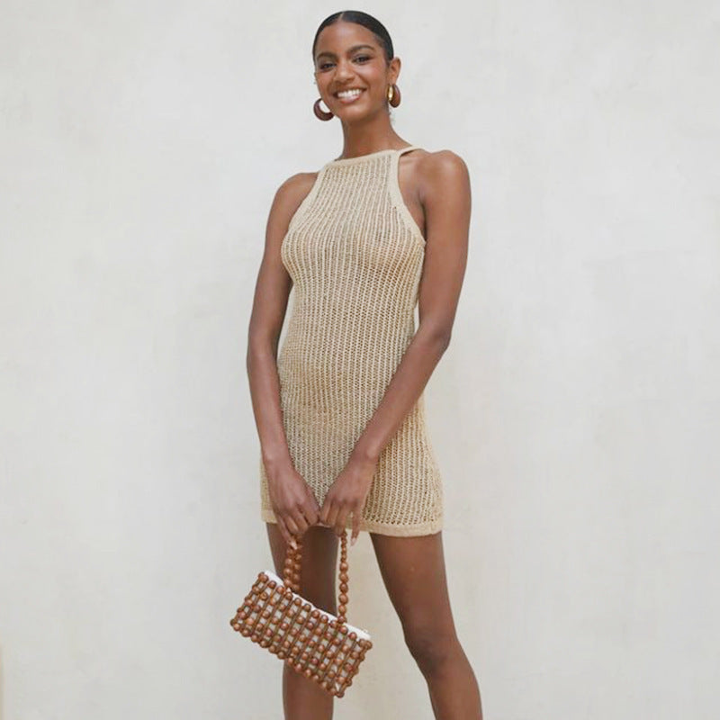 Damen lässiges Häkelkleid im minimalistischen Stil Echo Archiv