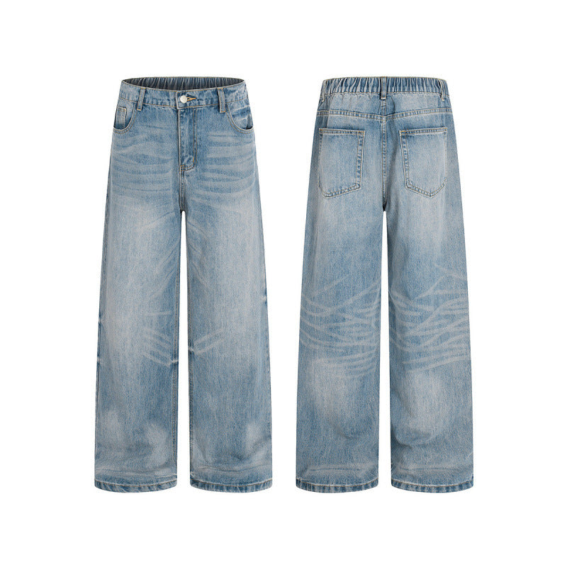 Damen Weite High-Waist Jeans aus leichtem Stonewashed Denim Echo Archiv