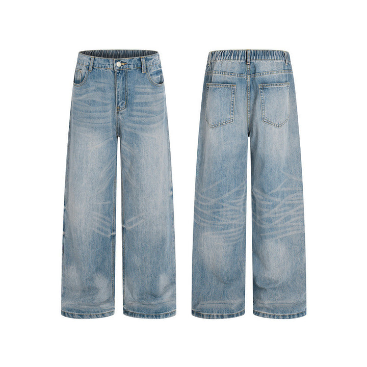 Damen Weite High-Waist Jeans aus leichtem Stonewashed Denim Echo Archiv