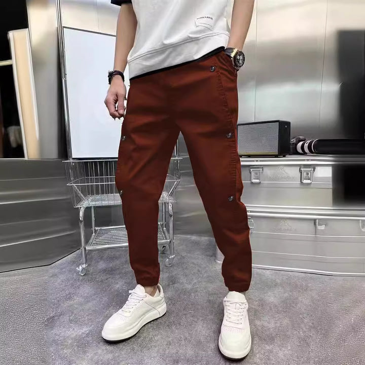 Herren modische Cargo-Hose mit praktischen Taschen und elastischem Bund Echoarchiv