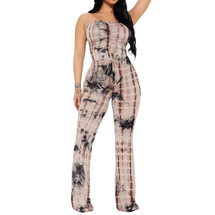 Damen Strapless Jumpsuit mit Raffungen und lässigem Schnitt Echo Archiv