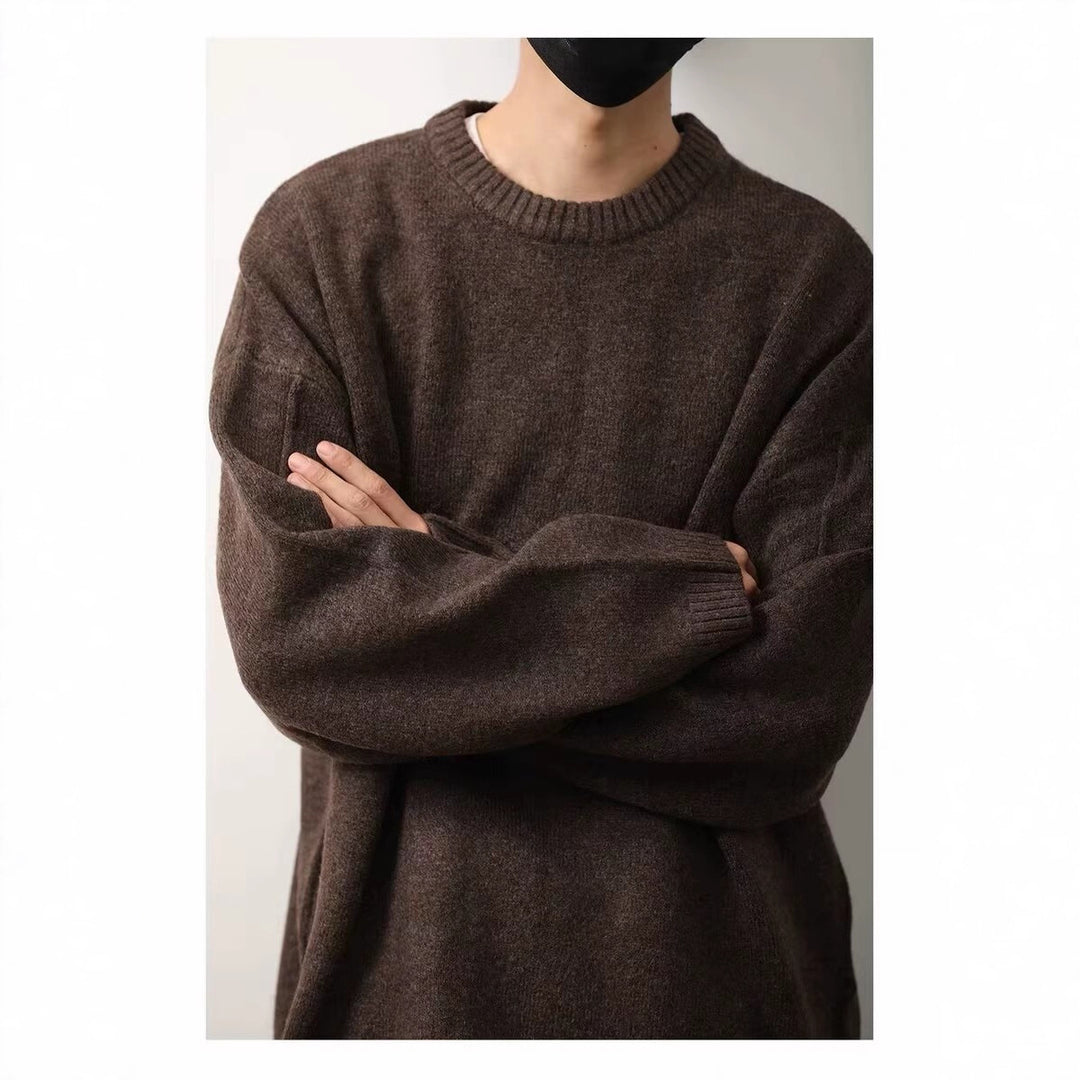Herren Gemütlicher Oversized Pullover Echoarchiv