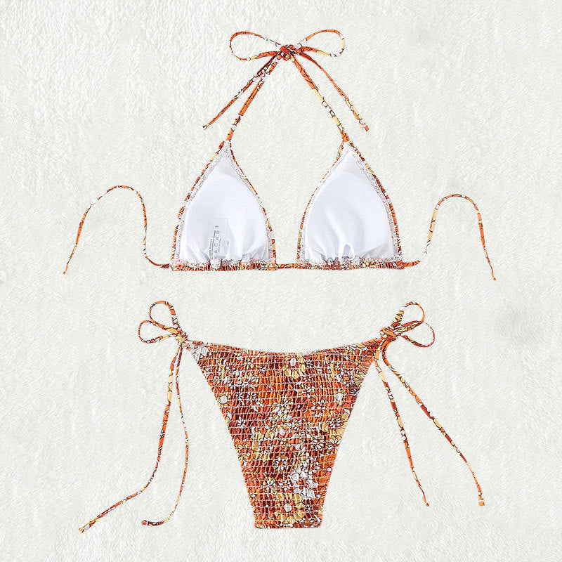 Damen Triangel-Bikini mit verspieltem Blumenmuster Echo Archiv