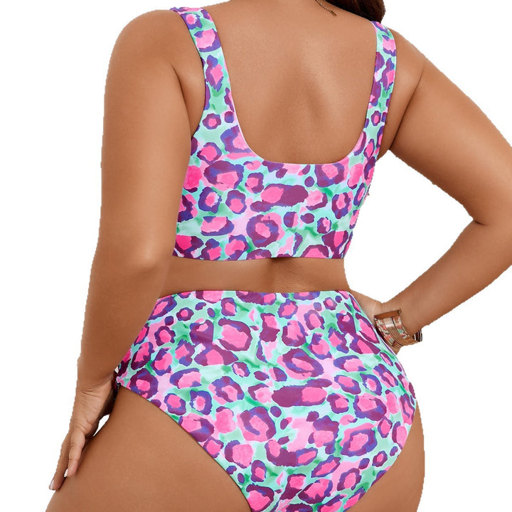 Damen Hoch geschnittenes Bikini-Set mit raffinierten Brustdetails Echo Archiv