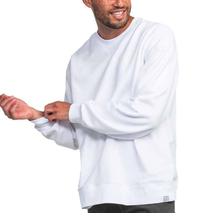 Herren Sweatshirt mit Vintage-Waschung, überschnittener Schulter und V‑Stitch Echoarchiv