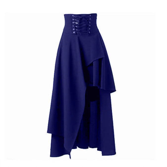 Damen Eleganter asymmetrischer Rock mit Schnürung Echoarchiv