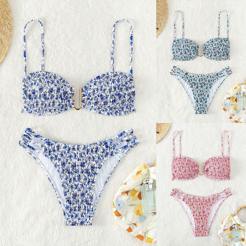 Damen Triangel-Bikini mit Stützfunktion und dekorativem Goldakzent Echo Archiv