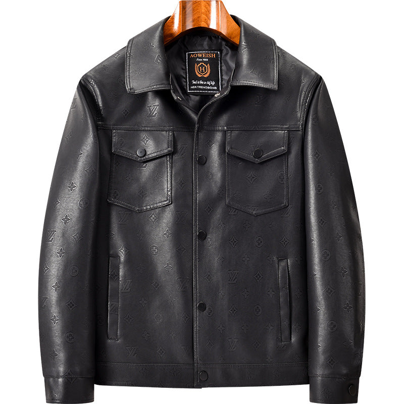 Herren Elegante Lederjacke Echo Archiv