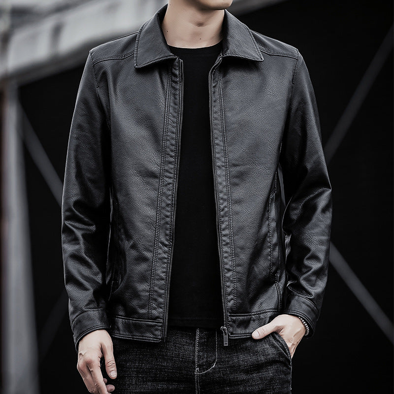 Herren Lässige Kunstlederjacke Echo Archiv