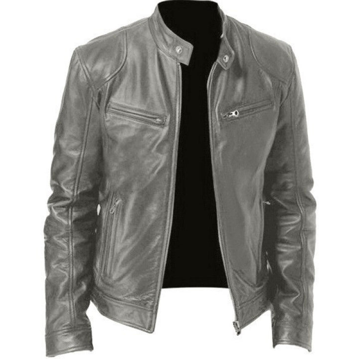 Herren hochwertige Biker-Lederjacke Echoarchiv