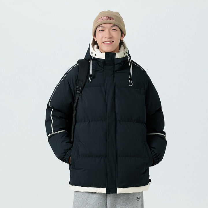Herren modische Kapuzenjacke mit hochwertiger Füllung und funktionalen Taschen Echoarchiv