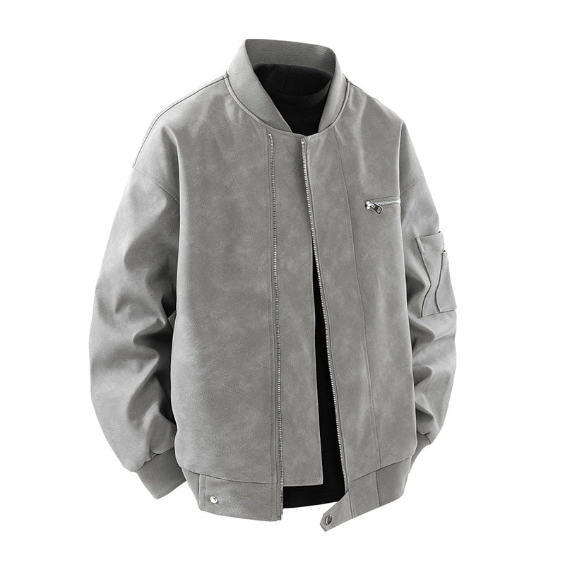 Herren elegante Bomberjacke mit vielseitigen Taschen Echoarchiv