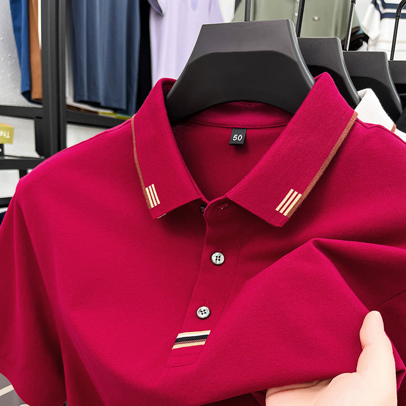 Herren Poloshirt mit strukturierter Piqué-Oberfläche und eleganten Kontrastdetails Echoarchiv