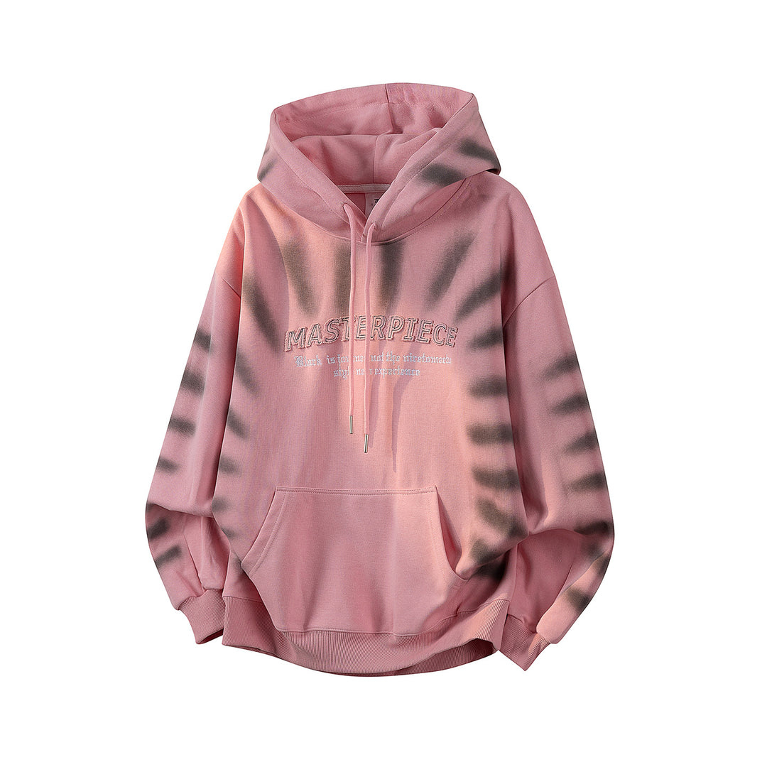 Unisex Oversize Kapuzenpullover mit handschriftlichem Grafik-Print, Kängurutasche & geripptem Saum Echoarchiv