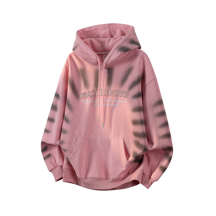 Unisex Oversize Kapuzenpullover mit handschriftlichem Grafik-Print, Kängurutasche & geripptem Saum Echoarchiv