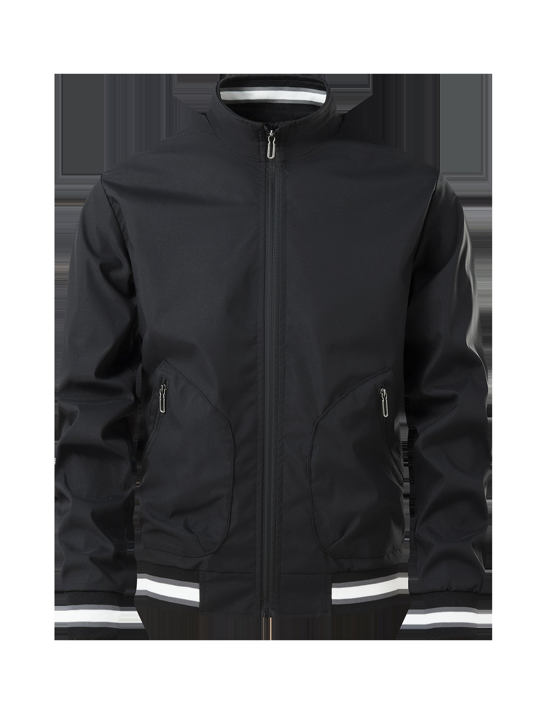 Herren sportliche Übergangsjacke mit hohem Kragen und praktischen Reißverschlusstaschen Echoarchiv